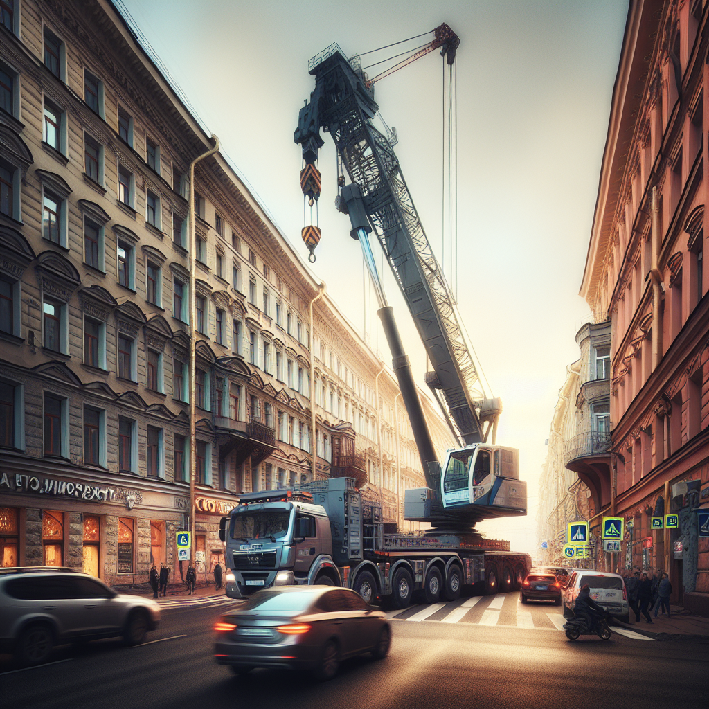 Как заказать автокран в центр Санкт-Петербурга: нюансы логистики