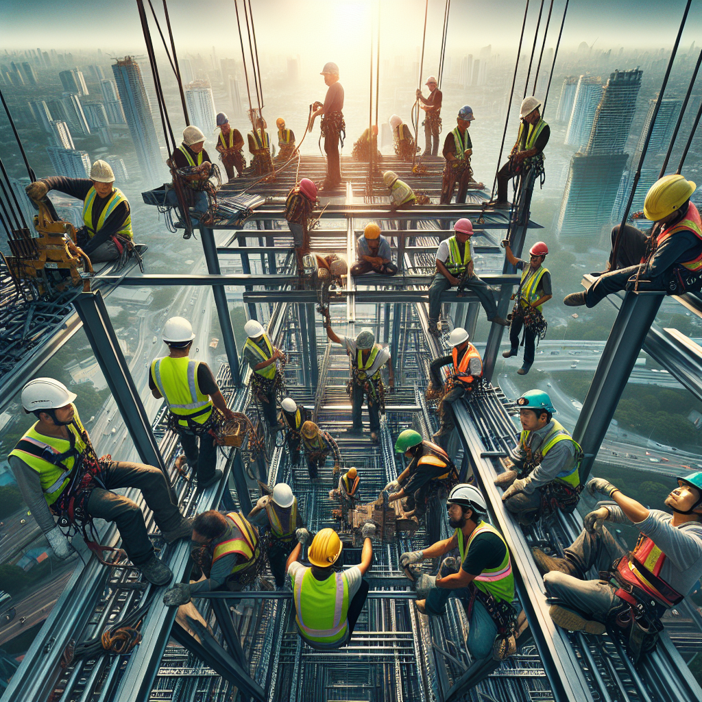 Монтаж металлоконструкций на высоте