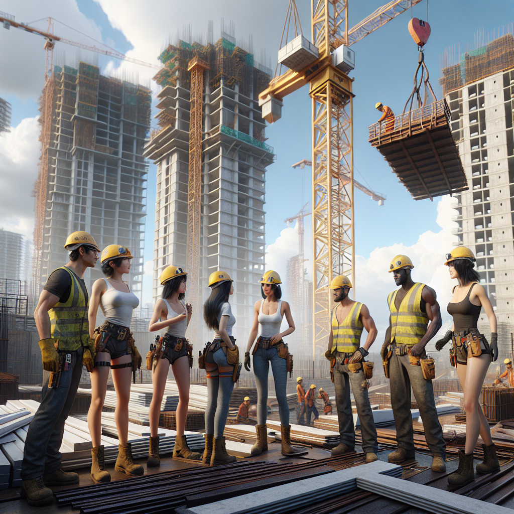 Как проходит подъём строительных панелей на объекте